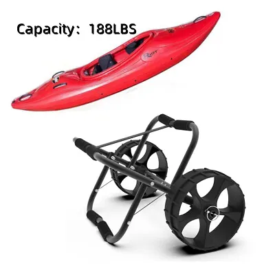 Bend Kayak Canoe Boat Carrier Rack Dolly Trailer Trolley Transport Cart Wheel • $44.96