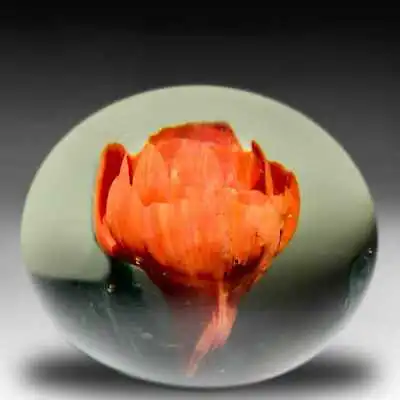 Antique Millville Crimp Rose Glass Paperweight • $672