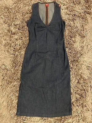 Miss Sixty Midi Denim Dress Sz M 10 • $37.88