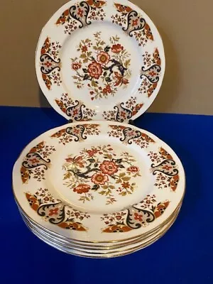 6  Colclough Royale 8 Inch 20.5cm Salad Desert Plates Excellent Condition • £20