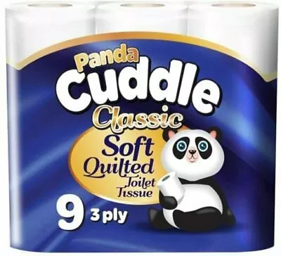 Panda Cuddle Soft Quilted 3 Ply Toilet Tissue 45 / 90/ 135 Rolls Aloe Vera Lemon • £15.99