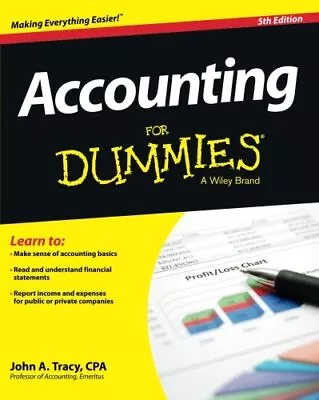 Accounting For Dummies By Tracy John A. Book The Cheap Fast Free Post • £13.99