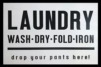 £9 • Buy Laundry Funny Humorous Plaque Vintage Style Retro Metal Sign, Washing Clothes