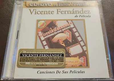 Vicente Fernandez - Canciones De Sus Peliculas / El Arracadas (Movie) CD DVD NM • $19.99