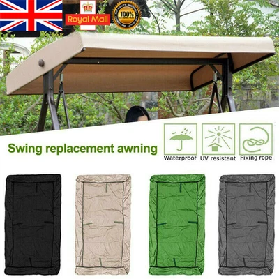 £12.98 • Buy Replacement Canopy For Swing Seat 3 Seater Sizes Garden Hammock Cover UK SELLER