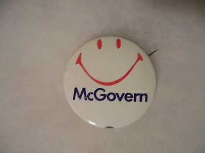 Presidential George McGovern Pin Back Campaign Button Smile Political Badge • $7.99