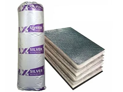 TLX Silver Multifoil Insulation Vapour Barrier 1200mm X 10m 12m²Pack • £103.49