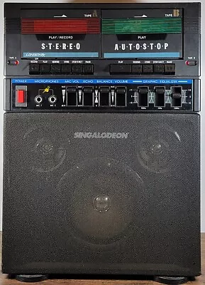 VTG LONESTAR K-5 SINGALODEON 2 Bay Cassette Tape Karaoke Machine • $49.97