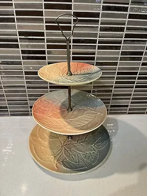 Vintage Royal Winton Three Tier Cake Stand Leaf Design • $25