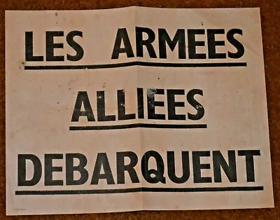 1944 WWII D-Day Aerial Leaflet Message About Invasion  • $3.78