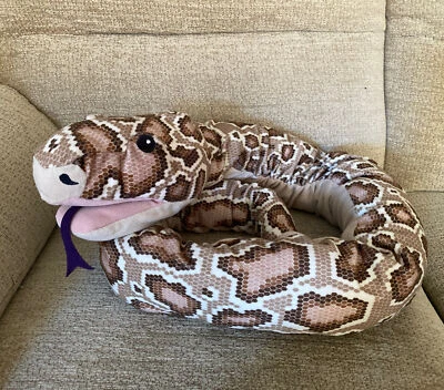 Large Burmese Python Constrictor Snake Hand Glove Puppet Plush Soft Toy • £9.99