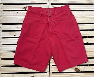 VTG Marithe Francois Girbaud Men Jean Shorts 32 (30 Actual) Red 90s Made In USA • $45