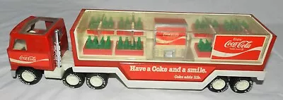 Vintage Buddy L Coca-Cola Tractor Trailer Truck W/ Coke Vending Machine + Crates • $49.97