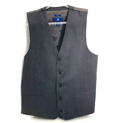 Egara Suit Vest Sz M Gray Slim Fit 100% Wool Mens Business Occasion Formal • $19.99