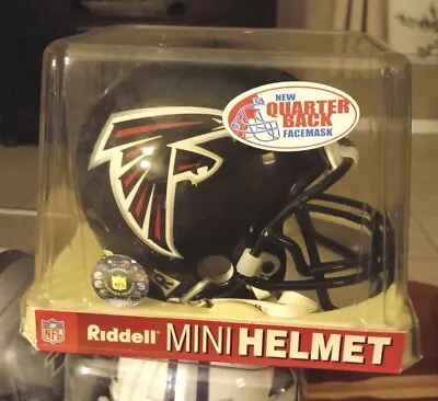 Atlanta Falcons Rare Riddell Black Mini Helmet W/ New QB Facemask • $17