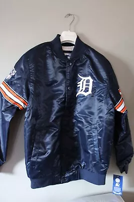 STARTER Detroit Tigers Starter Navy Varsity Jacket Blue S SMALL • $69.99