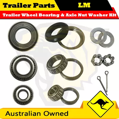 Superior Marine Boat Trailer Wheel Holden LM Bearing Kit Castle Nut And Washer • $34.99