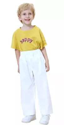 White Kids Karate Size 3 Pants Martial Arts Pants Student Karate Gi Pants • $9.95