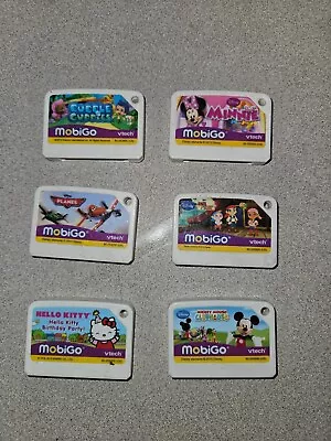 LOT 6 VTECH MobiGo Disney Planes Mickey Minnie Mouse Hello Kitty Game Cartridges • $24