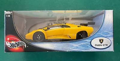 Hot Wheels 1/18 Yellow Lamborghini Diablo Gtr • $33.99