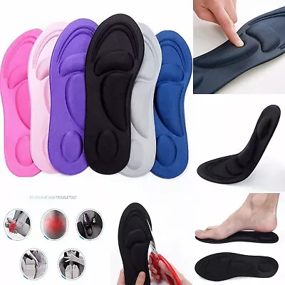 £2.74 • Buy 4D Memory Foam Orthopaedic Shoe Insoles Unisex Comfort Foot Feet Heel Soft Pads