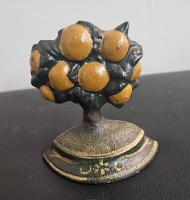 VINTAGE Cast Iron Lemon Tree Door Stop/Book End Heavy • $55