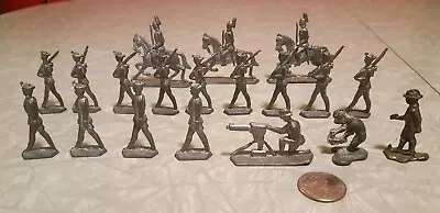 Lot Of 19 - Vintage Cast Lead Metal Military Toy Soldiers Lead Army Men Figures • $28