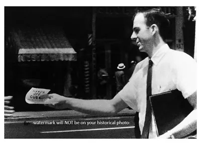 $4.48 • Buy 1963 Lee Harvey Oswald Hands Out Cuba Flyers PHOTO John F Kennedy Assassination