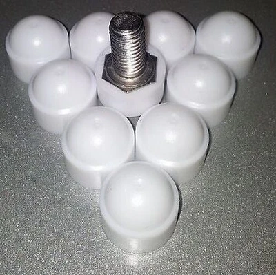 $8.52 • Buy Volkswagen VW Late Bay Camper Front Bumper M8 Hexagon Head Bolt White Cover Caps