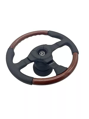 Mercedes-Benz W124 E-Class MOMO Wood Dark Fighter Steering Wheel 350mm Kit • $399.95