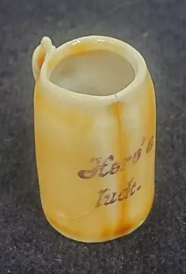 Tiny 1  Tall Miniature Ceramic Beer Stein Mug Made In Germany  Here's Luck  • $13.95