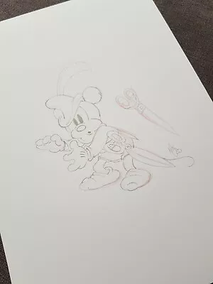 Disney Mickey Mouse Sketch Construction Model Pencil Drawing Original Art Tailor • £14.99