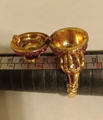Vintage Masonic Poison Ring Size 9 Freemason Ring Gold Master Mason Ring • $19.95