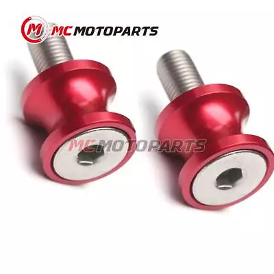 Red M10 Swingarm Paddock Stand Spools For ZX-10R Ninja 05 06 07 08 09 10 • $24.03