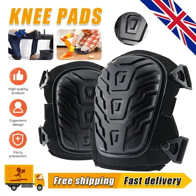 £13.59 • Buy Heavy Duty Construction Safety Work Gel Knee Pads Foam Padding Knee Protection 