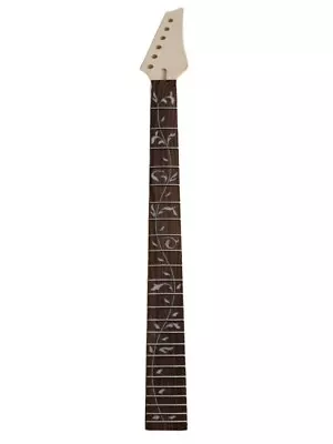 Guitar Neck 25.5inch 24Fret Maple Rosewood Guitar Fretboard Vine Inlay Bolt On • $119
