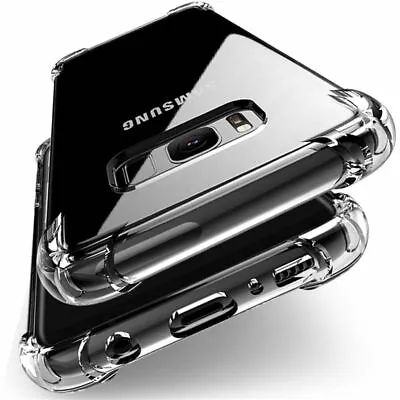 $4.95 • Buy Shockproof Tough Gel Clear Case Cover For Samsung Galaxy S7 S8 S9 Plus S10 J2 J5