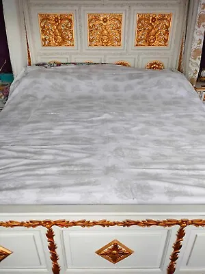 Original Laura Ashley Toile Dove Grey SuperKing Size Bed Set Rare 100% Cotton • £55