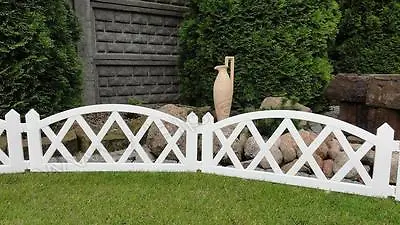 £20.99 • Buy Plastic Garden Fence 2,3m Boarder Lawn Palisade Edge Patio Fencing WHITE BJNEW