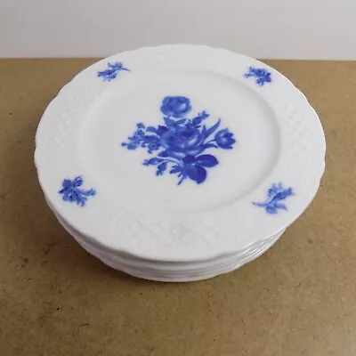 6 Schumann Arzberg Echt Cobalt Rose Salad Plates 7 7/8  Across Germany • $62.39