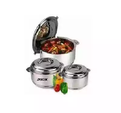 £14.99 • Buy New High Quality Stainless Steel Insulated Serving Dish Hot Pot 