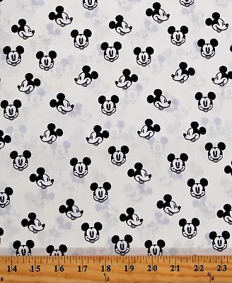 Cotton Mickey Mouse Disney Characters Happy Mickey Fabric Print By Yard D588.75 • $10.95