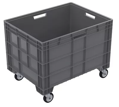 Mobile 210 Litre Mini Pallet Box / Bulk Storage Container. Solid Sides On Wheels • £137.95