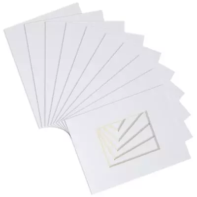 £9.99 • Buy 10x White Photo Size A5 Picture Mount For A4 3D Box Photo Picture Frame