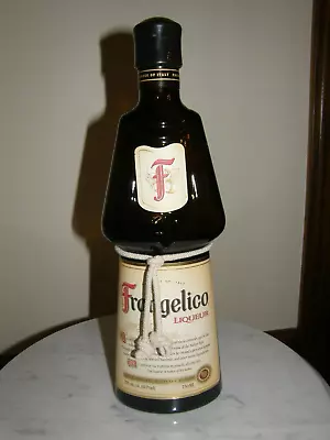 8251) 1: Monk Shaped Frangelico Liquor Bottle Decanter Italy W/Rope Belt---EMPTY • $20.08