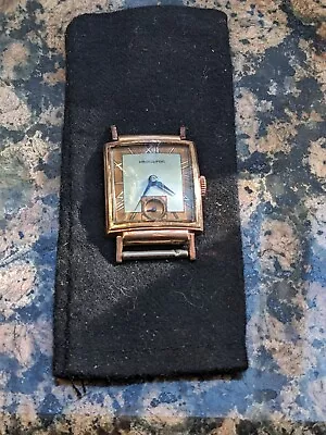 1940 Vintage HAMILTON  ROSS  Men's Wristwatch W/Rose Gold Case 14 K Gold Filled. • $169