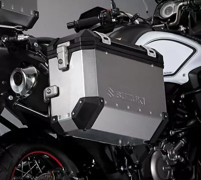 $1102.81 • Buy Suzuki V-Strom 650 Side Case Aluminum Silver Complete Set Model Year 2012-2016