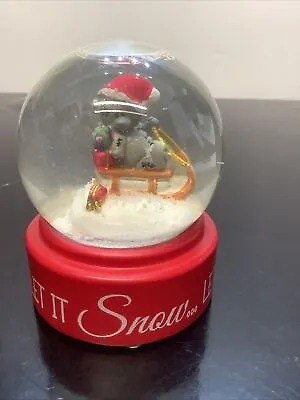 £14.95 • Buy Me To You Bear Snow Globe Glitter Figurine Water Christmas Xmas Let It Snow