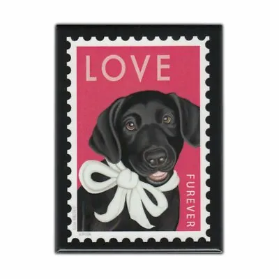 Retro Pets Magnet Postage Stamp Black Lab Dog Labrador Retriever 2.5  X 3.5  • $8.99