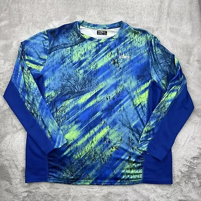 Habit Shirt Mens XL Blue Long Sleeve Realtree Fishing Outdoor Performance Top • $14.99